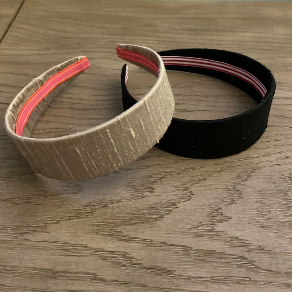 2 EUC Raw Silk Headbands